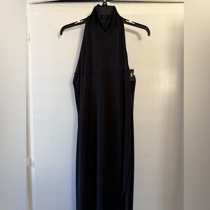 Norma Kamali Black Halter Sheath Dress